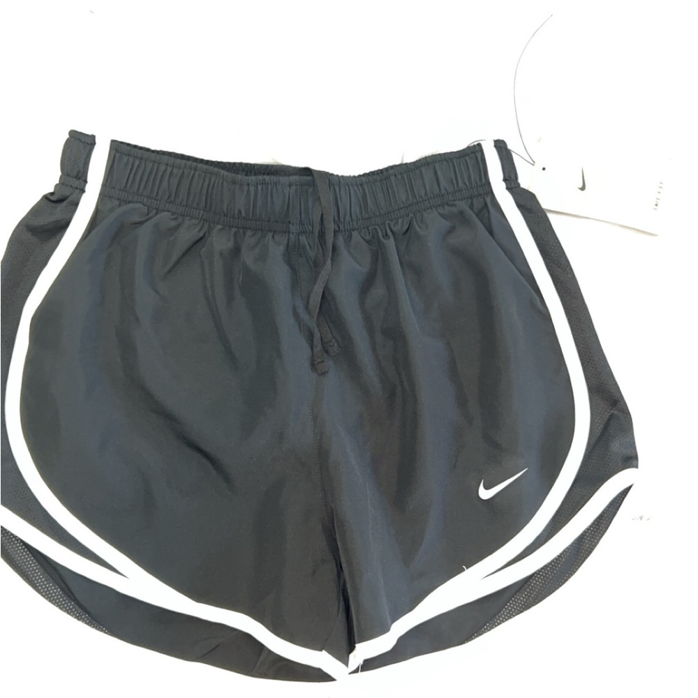 Nike Women's Black and White Athletic Shorts